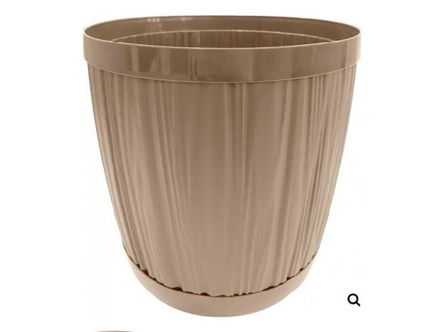 Горшок для цветов InGreen BARCELONA 6,5л, D240мм молочный шоколад